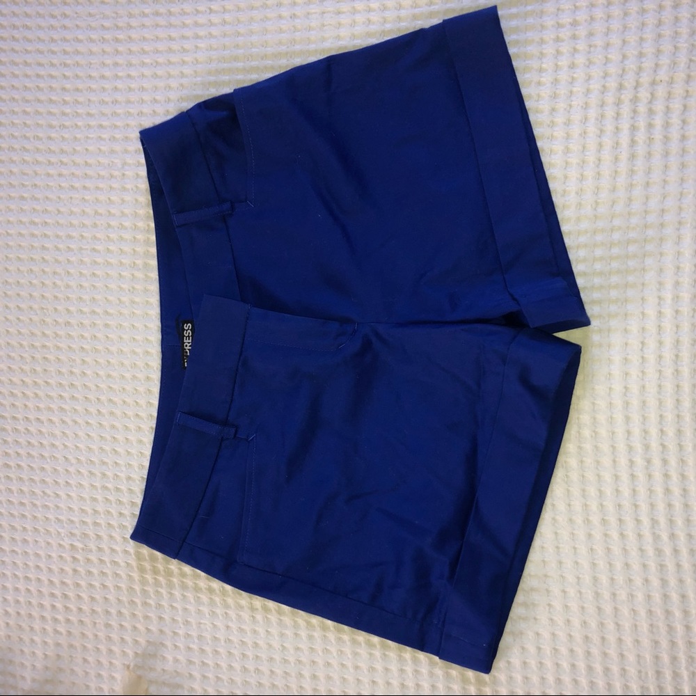 Express royal blue dress shorts